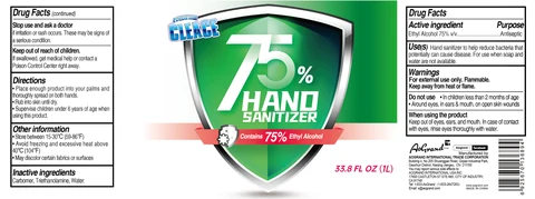 CLEACE 75% Alcohol hand sanitizer packaging