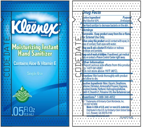Kleenex Moisturizing Instant Hand Sanitizer packaging