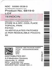Terocin packaging