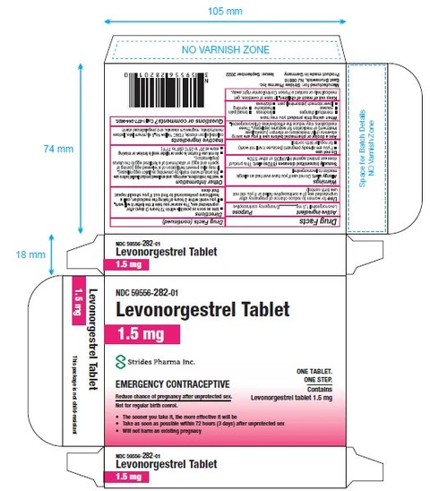 Levonorgestrel Tablet, 1.5 mg packaging