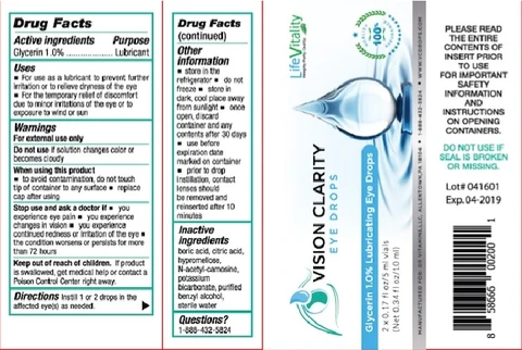 Vision Clarity Eye Drop 포장