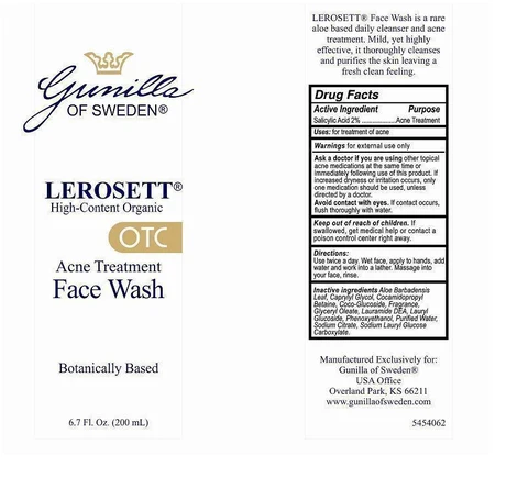 LEROSETT High-Content Organic Acne TreatmentBotanically Based packaging