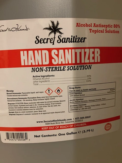 Hand Sanitizer packaging