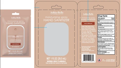 Ashley Belle Moisturizing Hand Sanitizer Warm Driftwood 포장