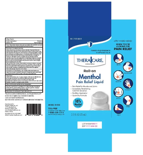 TheraCare Roll-on Menthol 16% Pain Relief Liquid packaging