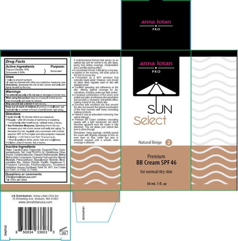 anna lotan Premium BB Cream SPF46 Natural Beige packaging