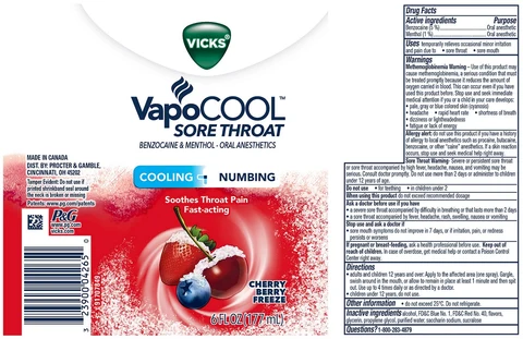 Vicks VapoCoolSore Throat 포장