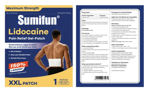 Lidocaine Pain Relief Gel -Patch packaging
