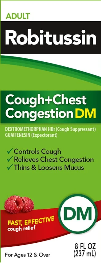 ROBITUSSIN COUGH PLUS CHEST CONGESTION DM 포장