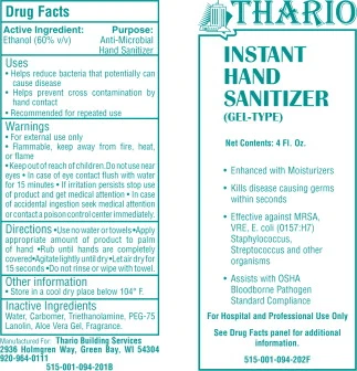 Thario Instant Hand Sanitizer packaging