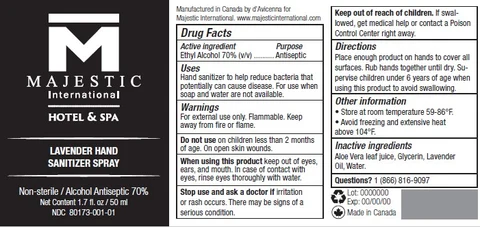 Lavender Hand SanitizerMajestic International packaging