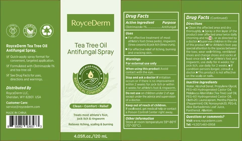 RoyceDerm Tea Tree Oil Antifungal .spray. 포장
