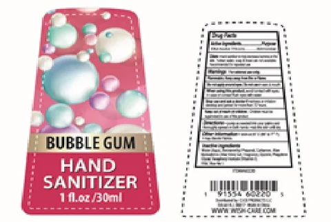 Bubble Gum Hand Sanitizer packaging