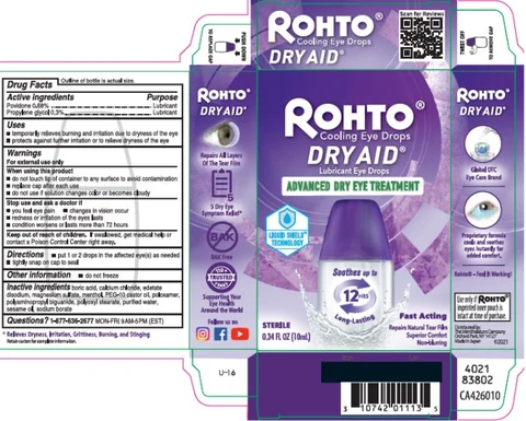 Rohto Dry-Aid packaging