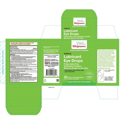 Walgreen Sterile Lubricant Drops 30 Count 포장