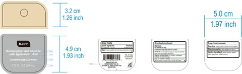 B-Pure Moisturizing Hand Sanitizer, Champagne Scented 포장