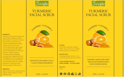 Srripo Turmeric Facial Scrub packaging
