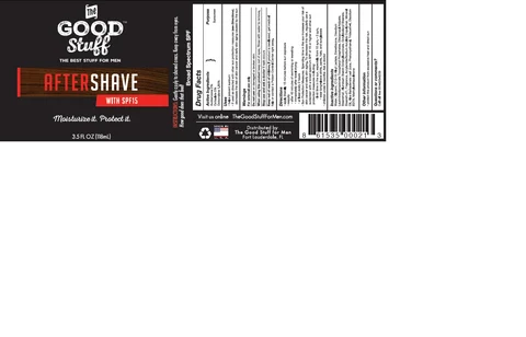 The Good StuffAfterShave SPF 15 packaging