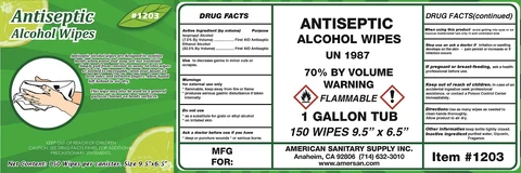 ANTISEPTIC ALCOHOL WIPES 포장