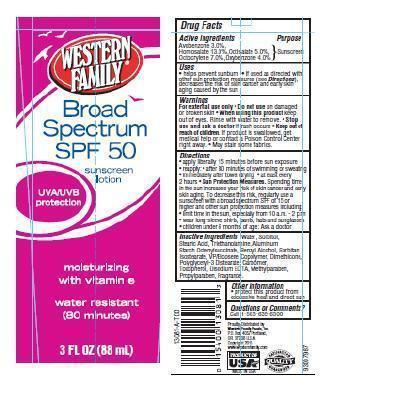 Western Family Broad Spectrum SunscreenSPF 50 SPF 50 packaging