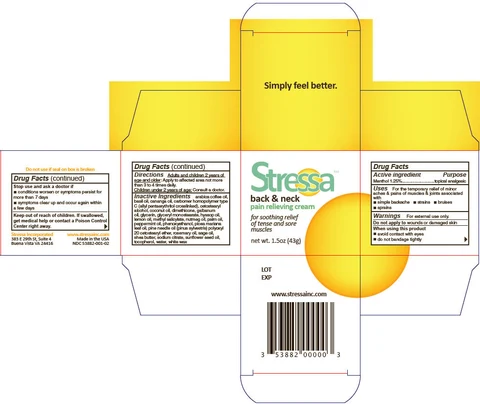 Stressa Back and Neck Pain Relieving packaging
