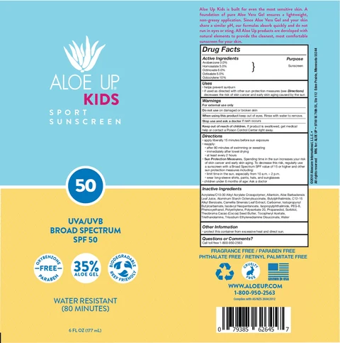ALOE UPKids Broad Spectrum SPF 50 Sunscreen 포장