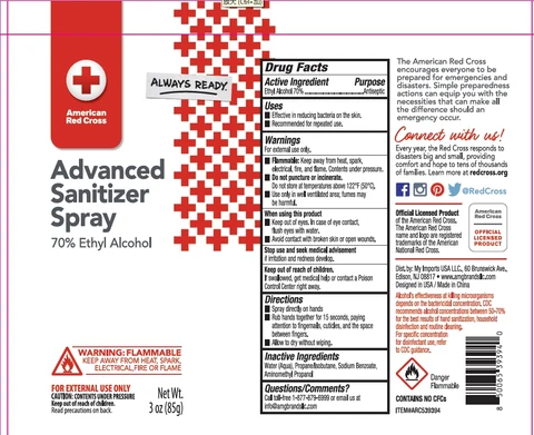 AMERICAN RED CROSS ADVANCED SANITIZER ETHYL ALCOHOL 포장
