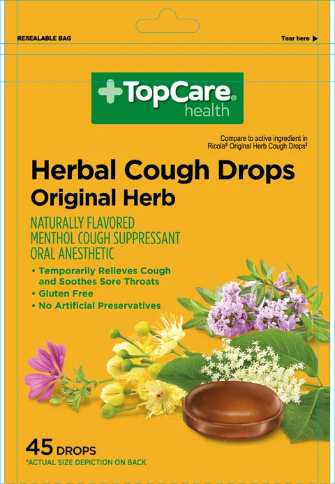 Herbal Cough Drops Original Herb 포장
