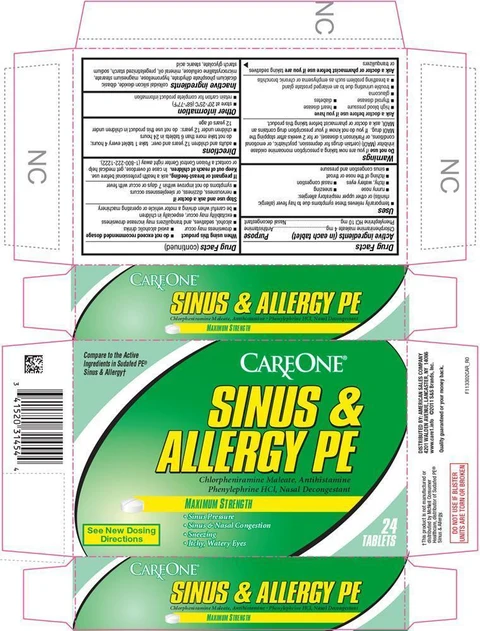 Sinus and Allergy PEMaximum Strength 포장