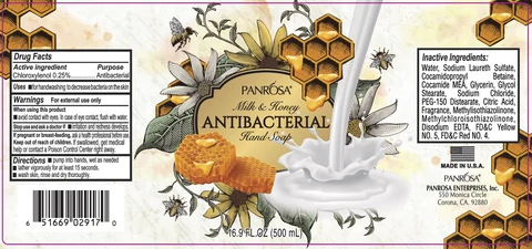 Antibacterial Hand Milk and Honey Scented 포장