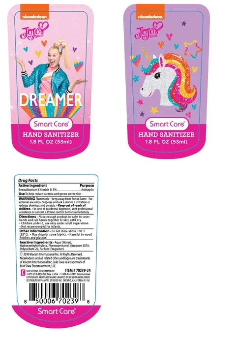 Jojo Siwa Hand Sanitizer packaging
