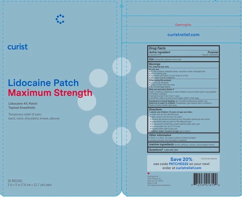 Curist LidocaineMaximum Strength 포장