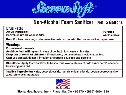 Sierra Soft Non-Alcohol Foam Hand Sanitizer 포장