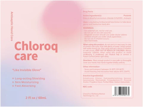 Chloroqcare Antiseptic Hand Care packaging