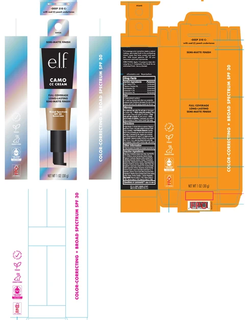 e.l.f Camo Semi-Matte CC Cream SPF 30 Deep 510 C packaging