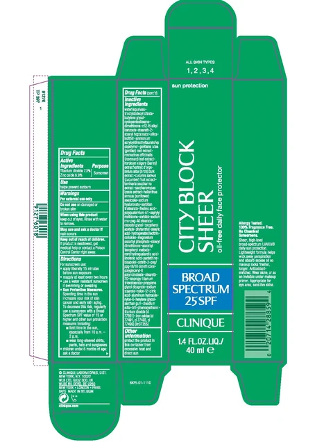 CITY BLOCK SHEER Oil FREE DAILY FACE PROTECTOR BROAD SPECTRUM SPF 25 포장