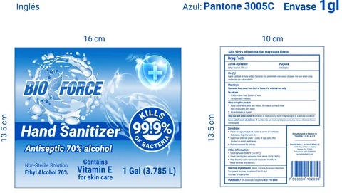 Bio Force Hand Sanitizer 70% 포장