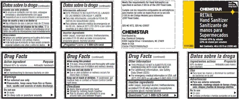 CHEMSTAR RETAIL HAND SANITIZER 포장
