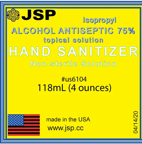 JSP Hand Sanitizer 75% packaging
