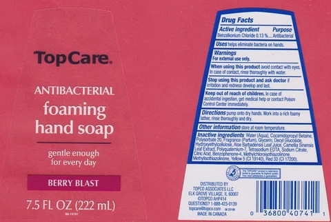 TopCareAntibacterial Foaming Hand Berry Blast packaging