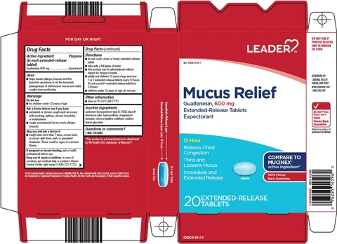 Leader Mucus Relief packaging