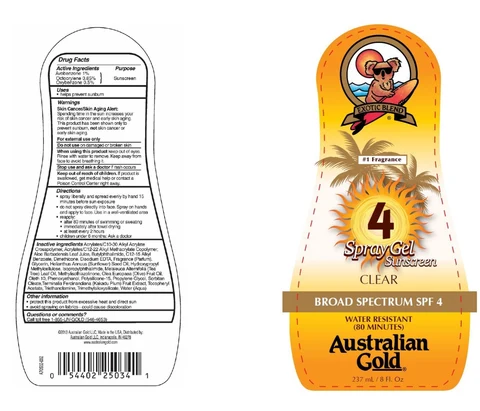 Australian GoldBROAD SPECTRUM SPF 4 포장