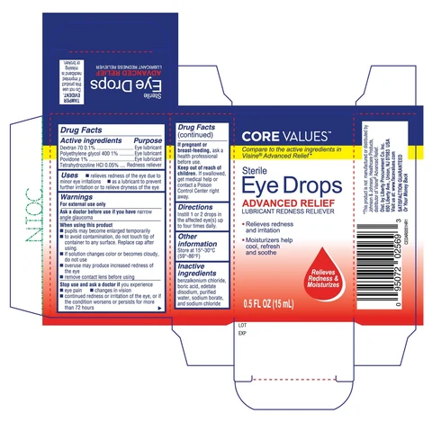 Core Values Eye Drops Advanced Relief 포장
