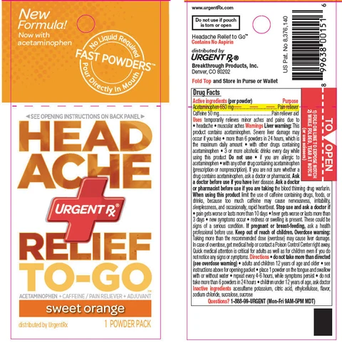 Headache Relief To Go packaging