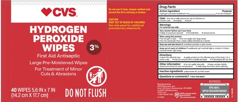 CVS Hydrogen Peroxide Wipes 포장