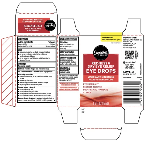 Signature Care Eye Drops Redness and Dry Eye Relief 포장