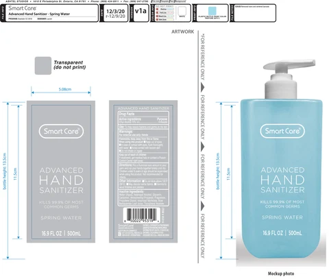 Smart care spring water hand sanitizer 500ml01 포장