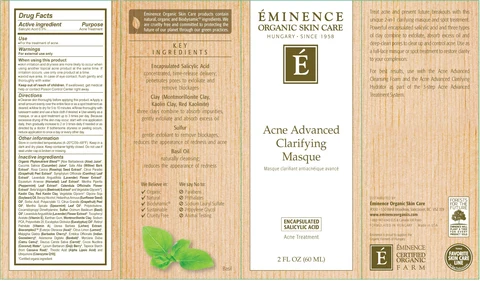 Acne Advanced Clarifying Masque 포장
