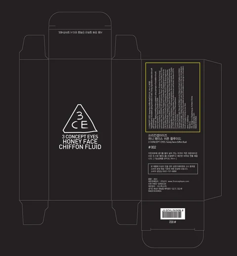 3 CONCEPT EYES HONEY FACE CHIFFON FLUID 002 포장