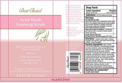 Best Choice Oil-Free Acne Wash Foaming Scrub 포장